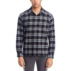 NORSE PROJECTS Shirt Mens Medium Gray Check Button Up CARSTEN FLANNEL $215